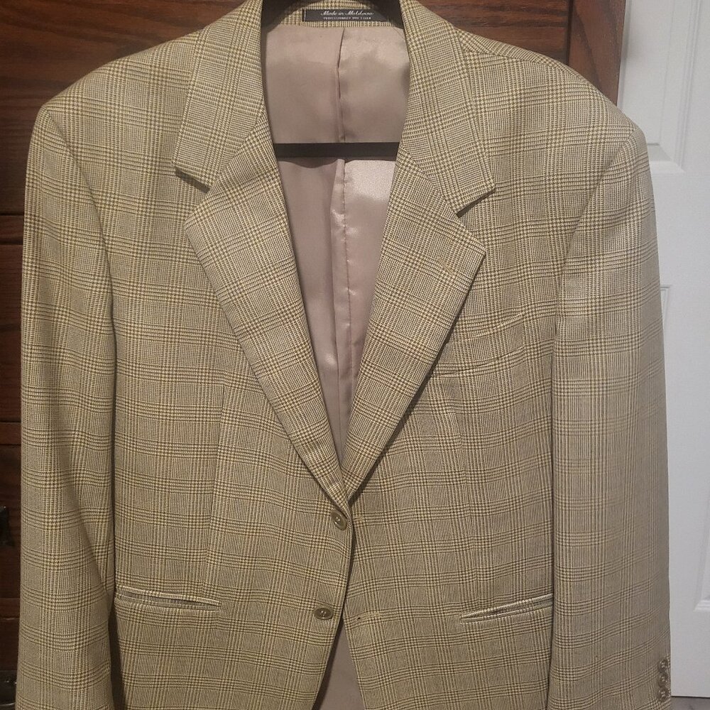 Lazetti sports coat, tan, 40 regular, beautiful condition